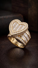 Load image into Gallery viewer, Heart Shape Zirconias Ring 10k
