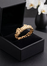 Load image into Gallery viewer, Chino link double dimension name ring!