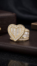 Load image into Gallery viewer, Heart Shape Zirconias Ring 10k