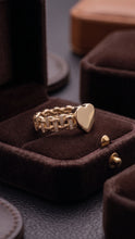 Load image into Gallery viewer, 10 K CHINO BAR HEART RING
