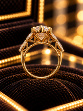 Load image into Gallery viewer, 14K Yellow Gold Marquise Lab Diamond Statement Ring — 5.79 CT
