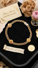 Load image into Gallery viewer, 10K Gold Eternal Rose &amp; Pavé CZ Bracelet