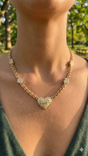 Load image into Gallery viewer, "Ari" Heart Medallion Necklace in 10k Gold