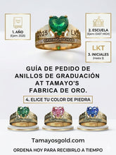 Load image into Gallery viewer, Custom Heart Cut Graduation Ring
