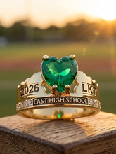 Load image into Gallery viewer, Custom Heart Cut Graduation Ring