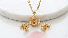 Load image into Gallery viewer, 10k Gold Rose Jewelry Set | Personalized Mother's Day Gift