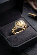 Load image into Gallery viewer, 10 K GOLD HEART CHINO LINK RING