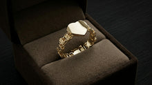 Load image into Gallery viewer, 10 K GOLD HEART CHINO BAR RING
