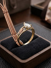 Load image into Gallery viewer, 10 K GOLD PEAR CUT VIRGENCITA RING