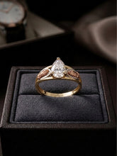 Load image into Gallery viewer, 10 K GOLD PEAR CUT VIRGENCITA RING