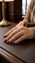 Load image into Gallery viewer, 10 K GOLD VIRGENCITA ROUND STONE RING