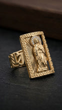 Load image into Gallery viewer, SILVER VIRGEN GREEK FRAME RING