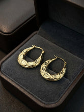 Load image into Gallery viewer, 14 K GOLD WEAVE HOOP EARRINGS