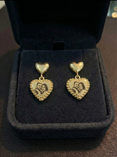 Load image into Gallery viewer, 10 K GOLD HEART TO HEART EARRINGS