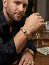 Load image into Gallery viewer, 10 K GOLD CHINO LINK SKULL BRACELET