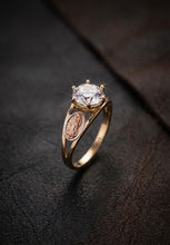 Load image into Gallery viewer, 10 K GOLD VIRGENCITA ROUND STONE RING