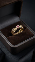 Load image into Gallery viewer, 10K HEART RING WITH CZ HALO