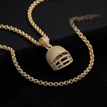 Load image into Gallery viewer, Football Helmet Amulet &amp; Chinese Link Chain Set