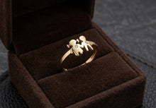 Load image into Gallery viewer, 10 K GOLD SILHOUETTE DUO RING