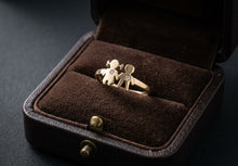 Load image into Gallery viewer, 10 K GOLD SILHOUETTE DUO RING