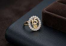 Load image into Gallery viewer, 10 K GOLD QUINCEAÑERA RING