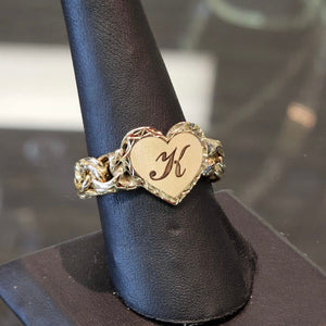 Chino Monaco Heart Ring 10k Gold (Viral TikTok ring)