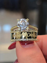 Load image into Gallery viewer, 10K Gold Solitaire CZS Ring  Personalized Engraving Available