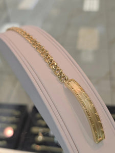 Chino Monaco 10k Gold Bracelet with Greek Frame