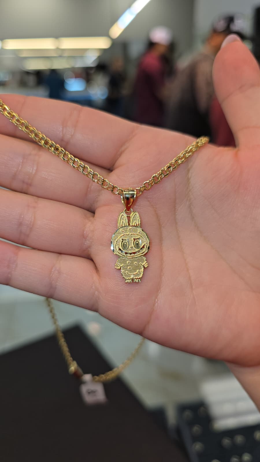 Labubu Gold Chain & Pendant Set