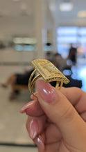 Load image into Gallery viewer, Sacred Christ Rectangular Gold Statement Ring