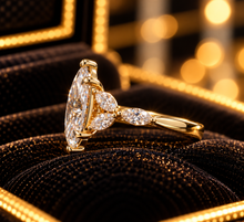 Load image into Gallery viewer, 14K Yellow Gold Marquise Lab Diamond Statement Ring — 5.79 CT
