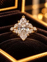 Load image into Gallery viewer, 14K Yellow Gold Marquise Lab Diamond Statement Ring — 5.79 CT