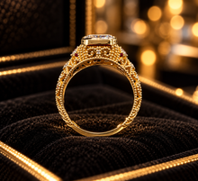 Load image into Gallery viewer, 14K Yellow Gold 2.63 CT Lab Diamond Statement Ring