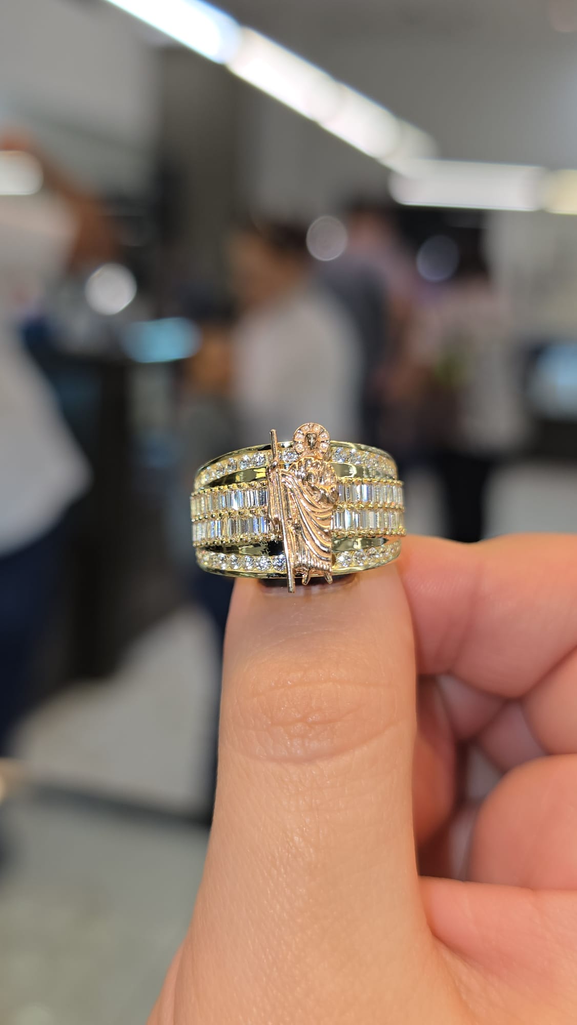 10K czs stones san judas ring
