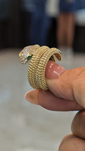 Snake Ring 10k with czs