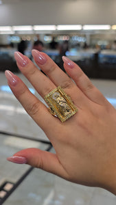10k Gold Chino Bar Virgencita Monaco Ring