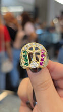 Load image into Gallery viewer, Horseshoe Cross Ring 10k