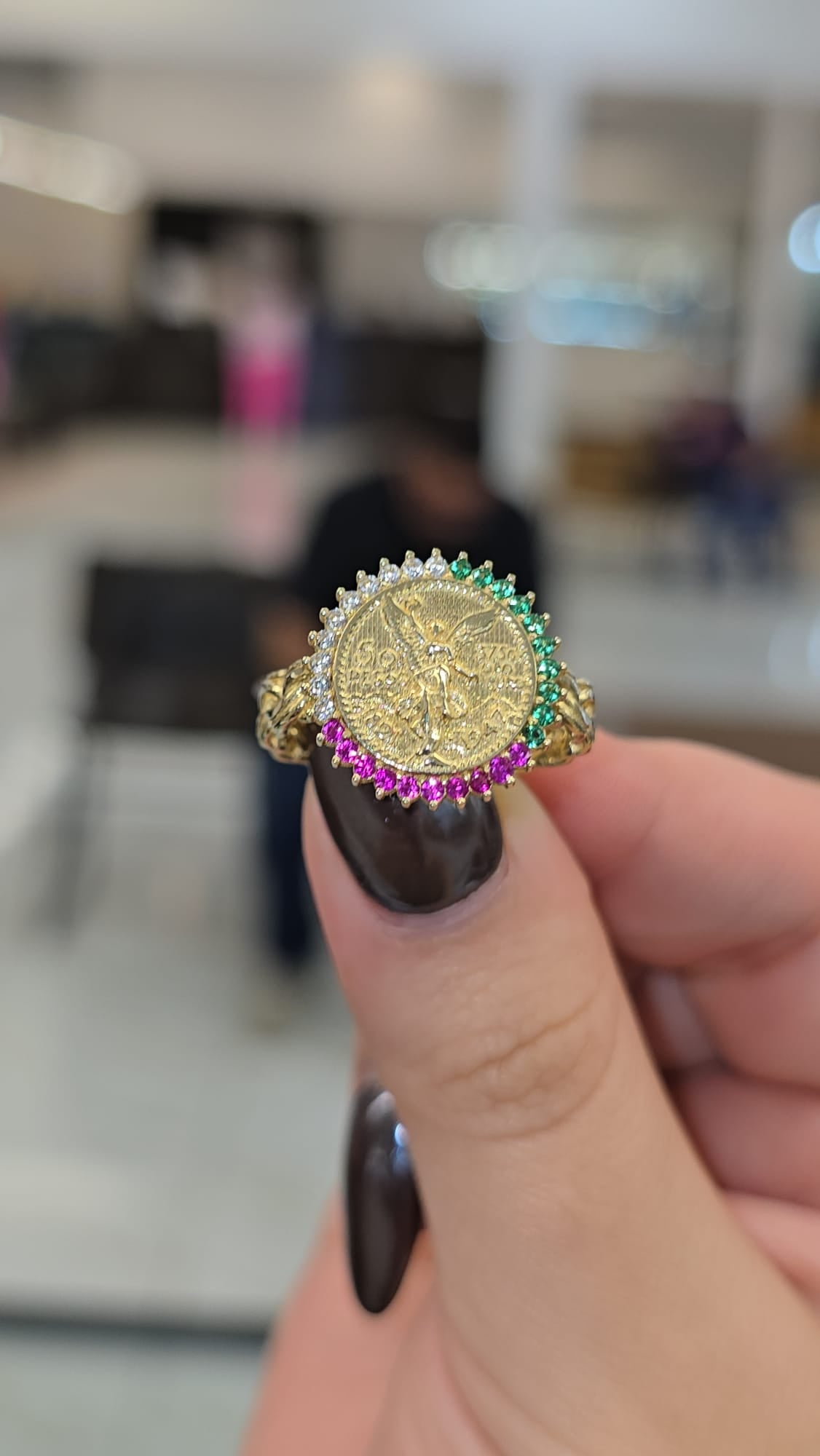10K Gold Centenario CZ Ring
