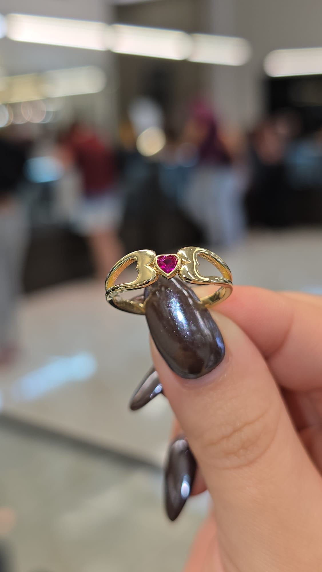 10K Gold Heart Accent Ring