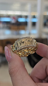 Custom Chino Ring Fully Personalized with 3D Laser Engraving