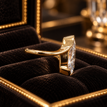 Load image into Gallery viewer, 6.05 CT Lab-Grown Diamond Sculptural Ring – 14K Yellow Gold