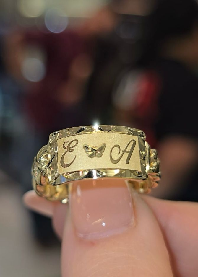Cuban Name Plate Ring – TAMAYO GOLD LLC