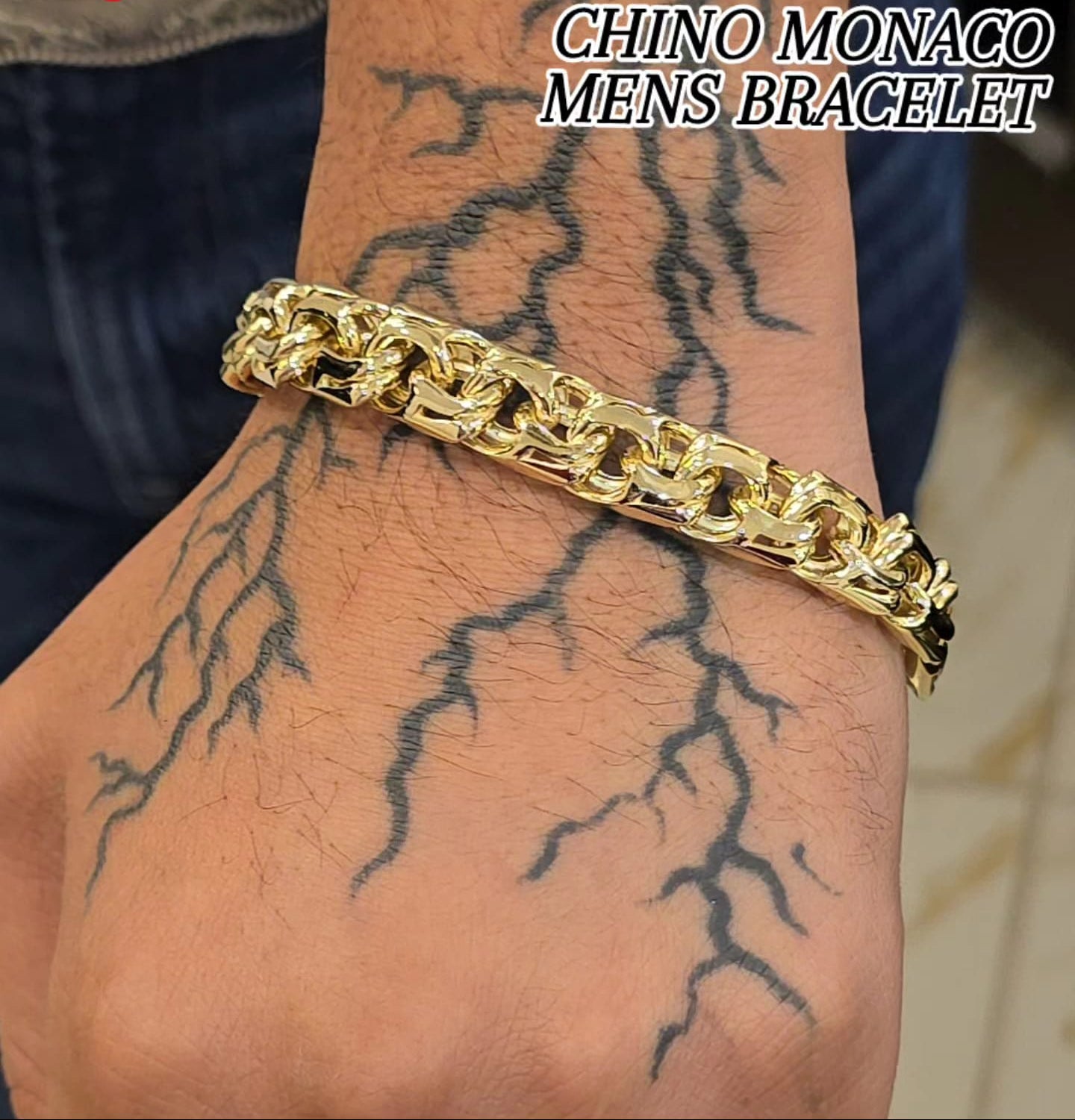 10K Yellow Gold Chino Monaco Bracelet – TAMAYO GOLD LLC