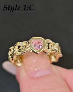 10K Heart Rings Collection