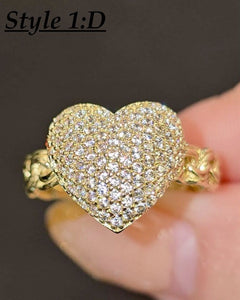 10K Heart Rings Collection