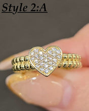 Load image into Gallery viewer, 10K Heart Rings Collection