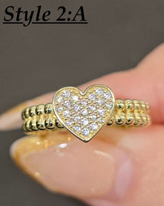 10K Heart Rings Collection