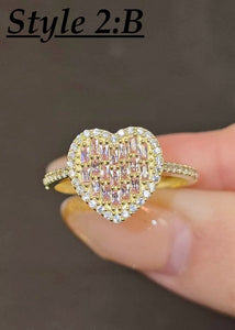 10K Heart Rings Collection