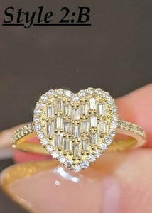 10K Heart Rings Collection