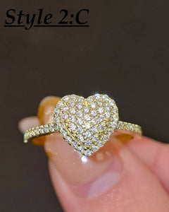 10K Heart Rings Collection